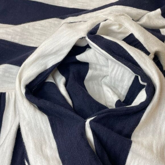 Boden British Striped Cotton T-Shirt Midi Dress Blue Stripe Size 12P - Picture 11 of 12